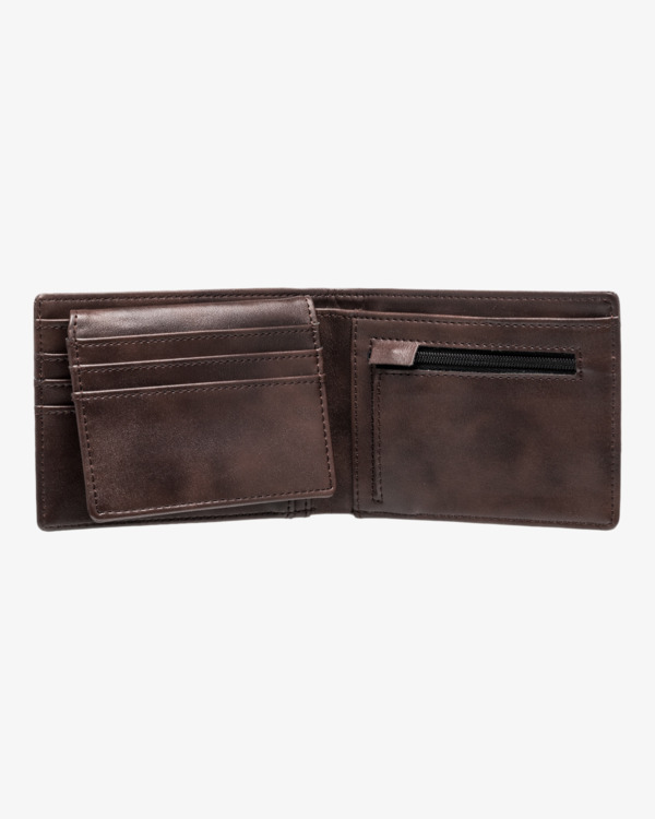 2 Dimension - Bi-Fold Wallet for Men Brown EBYAA00121 Billabong