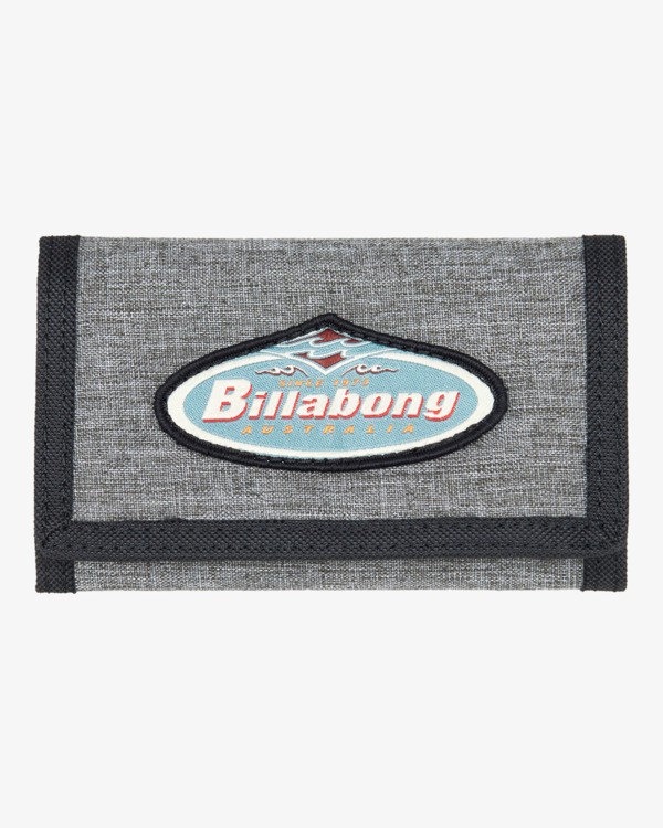 0 Tribong Patch - Dreifach faltbares Portemonnaie für Männer Grau EBYAA00127 Billabong