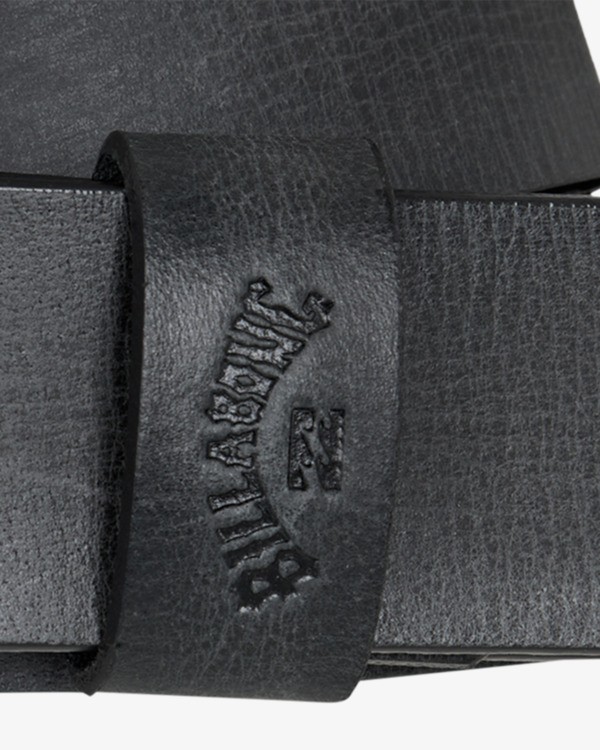 2 Current - Ceinture en cuir v&eacute;ritable avec boucle &agrave; ardillon pour Homme Noir EBYAA00128 Billabong