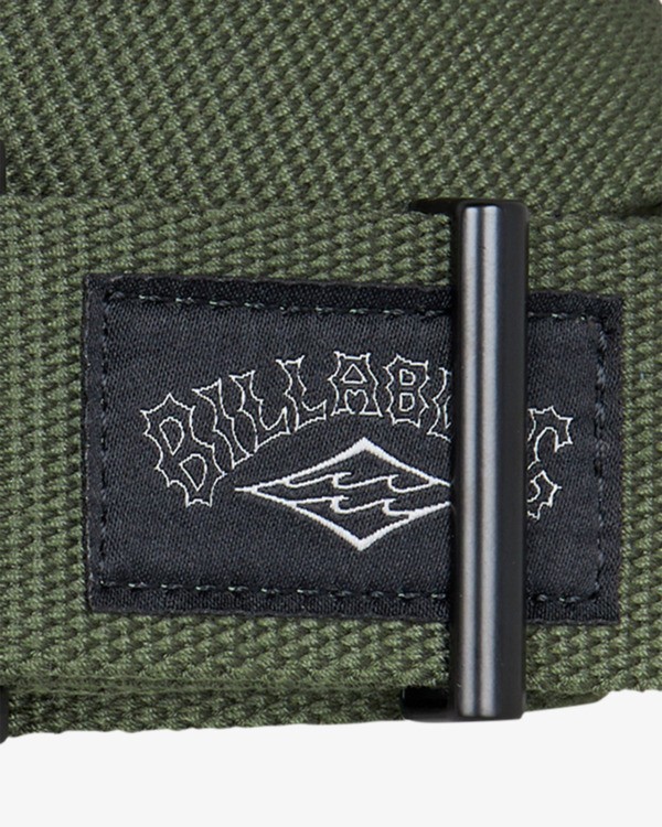 2 Arch - Webbing Belt With Prong Metal Buckle for Men Green EBYAA00129 Billabong