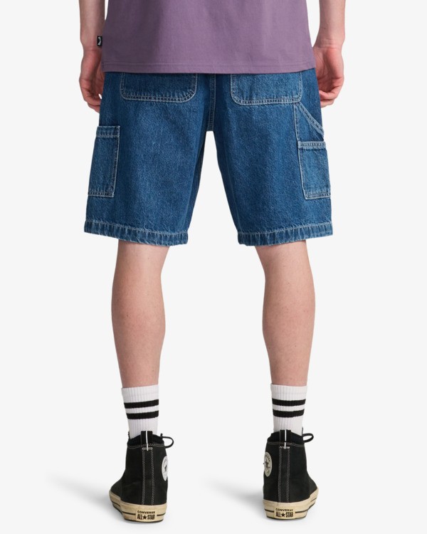 2 Bad Dog Workwear - Short en denim pour Homme Bleu EBYDS03002 Billabong