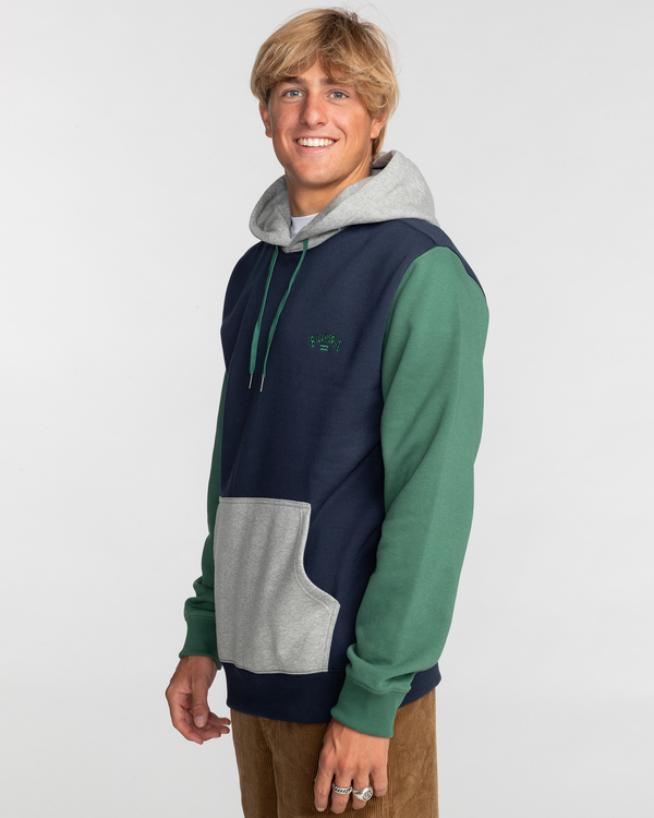 0 Arch Block - Felpa con cappuccio da Uomo Blue EBYFT00115 Billabong