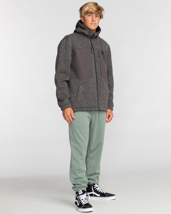 1 Boundary Sherpa - Sweat à capuche zippé pour homme Noir EBYFT00123 Billabong