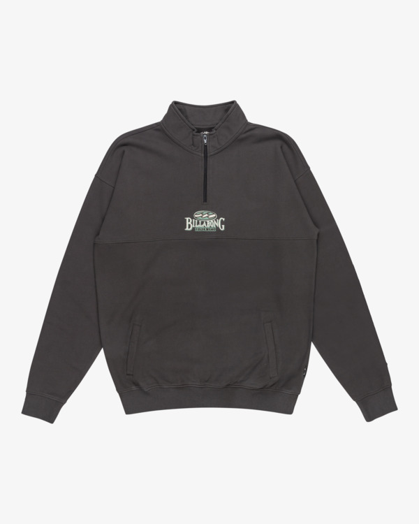 7 Burleigh - Sweatshirt Pulôver com meio fecho para homem Preto EBYFT00130 Billabong