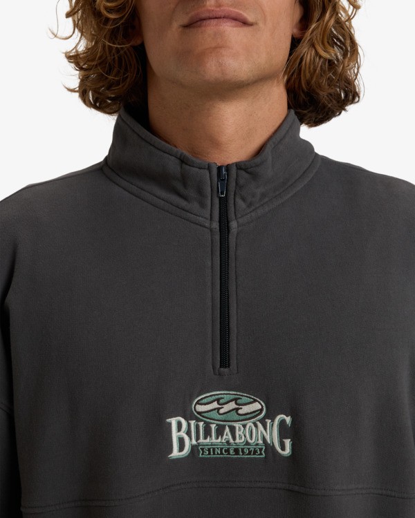 5 Burleigh - Sweatshirt Pulôver com meio fecho para homem Preto EBYFT00130 Billabong