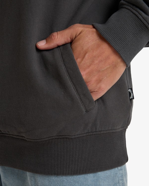 6 Burleigh - Sweatshirt Pulôver com meio fecho para homem Preto EBYFT00130 Billabong