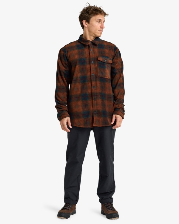 1 Furnace Flannel - Top de velo Furnace com elasticidade mecânica para homem Marrom EBYFT00145 Billabong