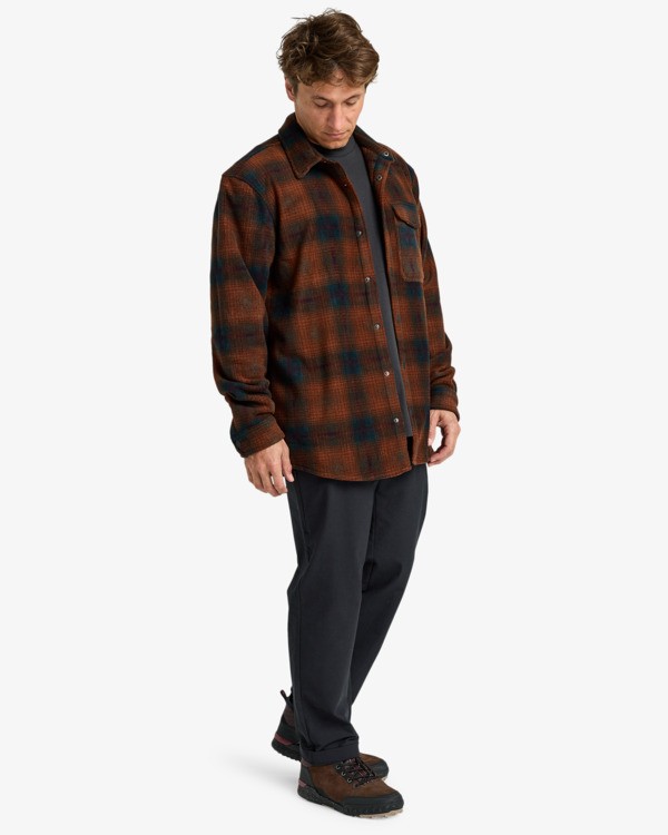 2 Furnace Flannel - Top de velo Furnace com elasticidade mecânica para homem Marrom EBYFT00145 Billabong