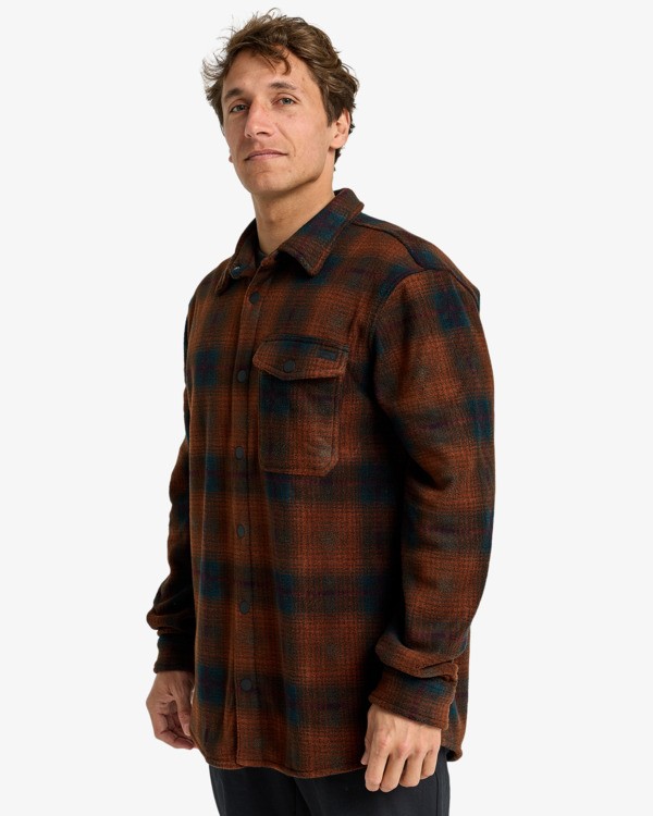 4 Furnace Flannel - Top de velo Furnace com elasticidade mecânica para homem Marrom EBYFT00145 Billabong