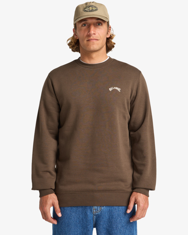 0 Arch Cr - Sudadera de cuello redondo para hombre Marron EBYFT00146 Billabong