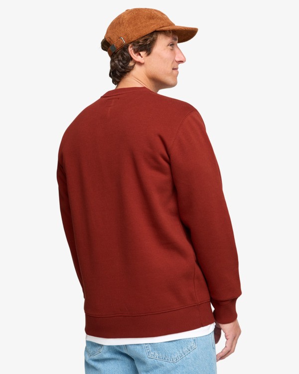 2 Arch Cr - Sudadera de cuello redondo para hombre Rojo EBYFT00146 Billabong