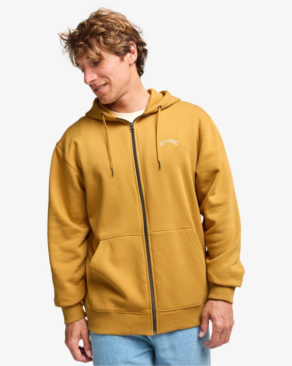0 Arch - Sudadera con capucha y cremallera para hombre Amarillo EBYFT00148 Billabong