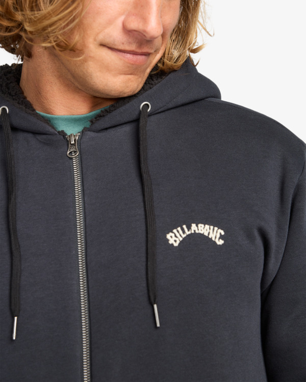 4 Arch Sherpa - Pull zippé à capuche pour Homme Noir EBYFT00149 Billabong