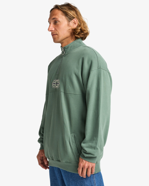 3 Core Lord Half Zip - Sweat à col zippé pour Homme Vert EBYFT00150 Billabong
