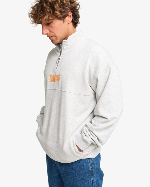 3 Core Lord Half Zip - Sweat à col zippé pour Homme Gris EBYFT00150 Billabong