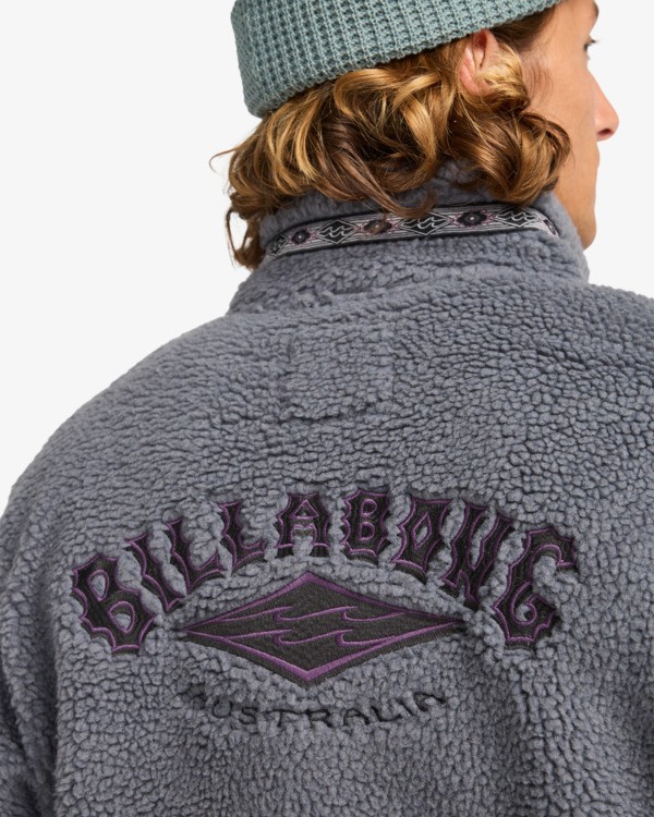 5 Boundary Tombstone - Polaire à col montant zippé pour Homme Gris EBYFT00158 Billabong