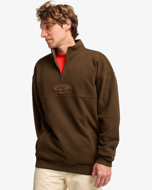 3 Core Lord - Half-Zip Sweatshirt for Men Brown EBYFT00164 Billabong