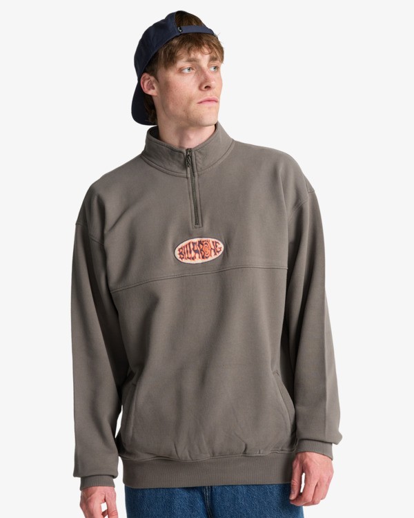 0 Core Lord - Sweater met Korte Rits voor Heren Gray EBYFT00164 Billabong