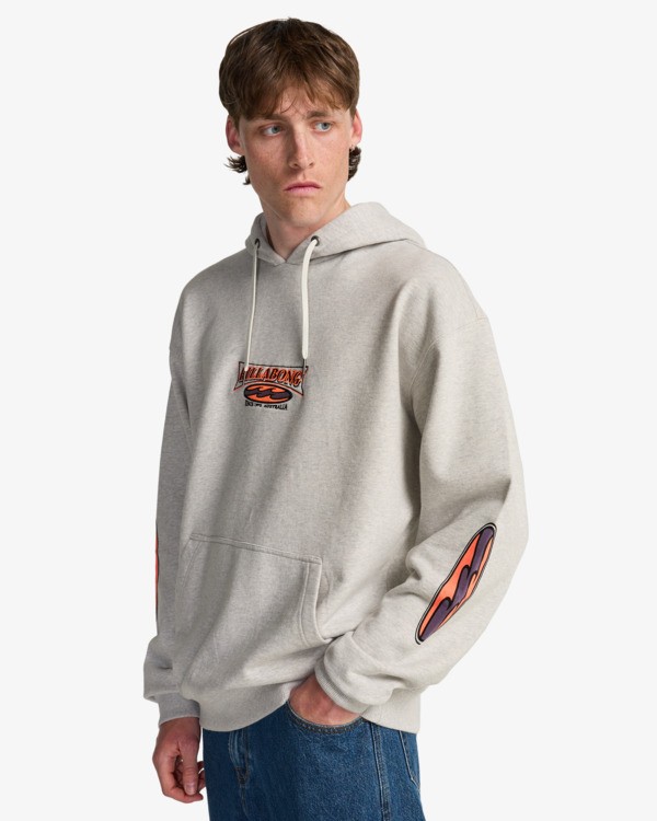 3 Burleigh - Sudadera para hombre Gris EBYFT00172 Billabong