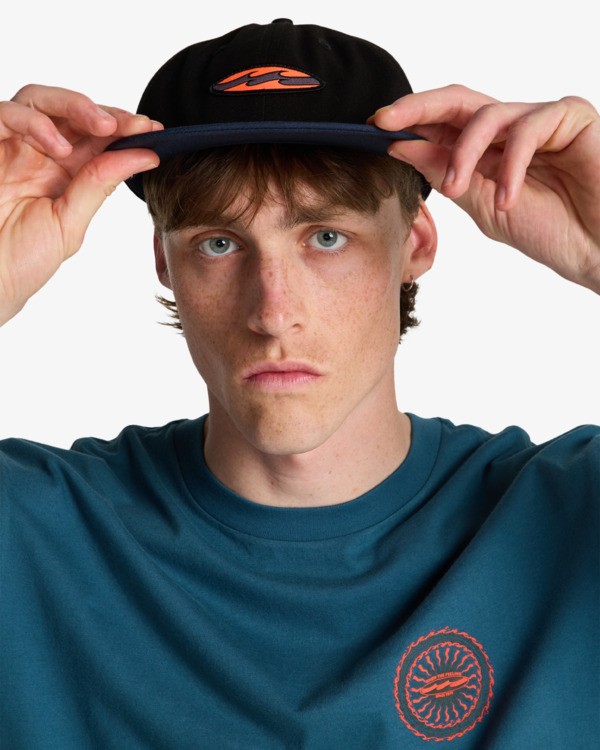 4 Burleigh - Snapback Cap for Men Black EBYHA00170 Billabong
