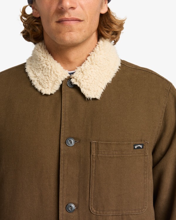4 Chore Sherpa - Veste workwear avec doublure en sherpa pour Homme Marron EBYJK00133 Billabong