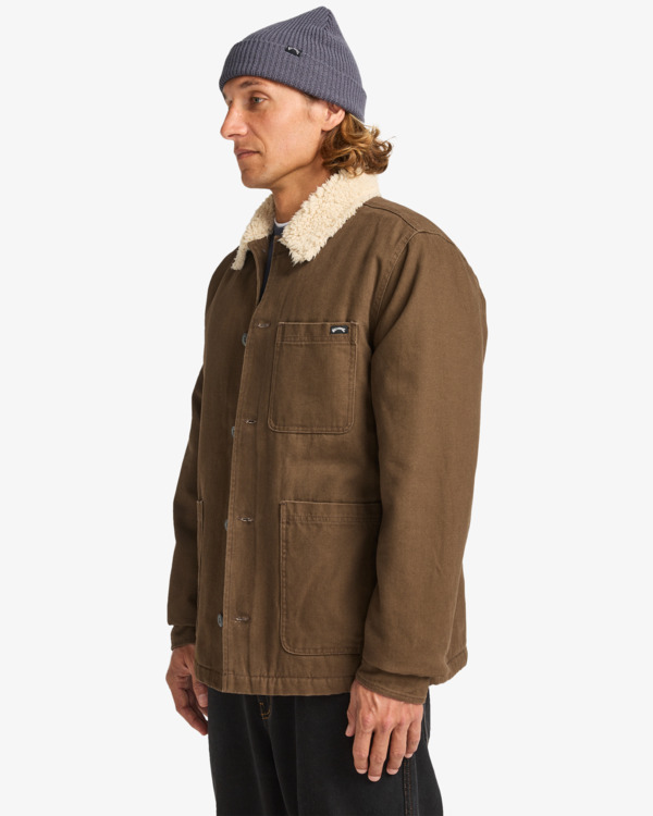 3 Chore Sherpa - Veste workwear avec doublure en sherpa pour Homme Marron EBYJK00133 Billabong