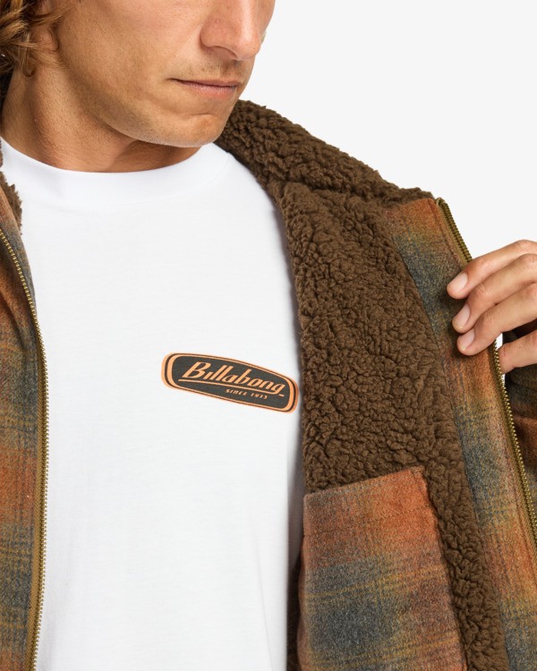 5 Hills Sherpa - Wolljacke mit Sherpa-Futter für Männer Braun EBYJK00136 Billabong