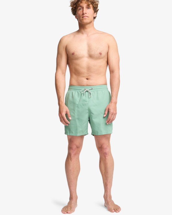 3 All Day 16" - Short de natación Layback para hombre Verde EBYJV00134 Billabong