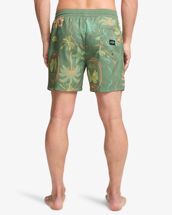 4 Vacay Layback - Short de nataci&oacute;n para hombre Verde EBYJV00159 Billabong