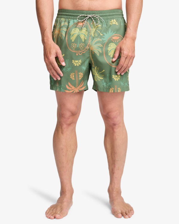 2 Vacay Layback - Short de nataci&oacute;n para hombre Verde EBYJV00159 Billabong
