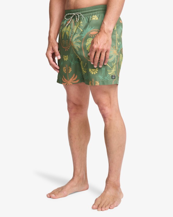 5 Vacay Layback - Short de nataci&oacute;n para hombre Verde EBYJV00159 Billabong