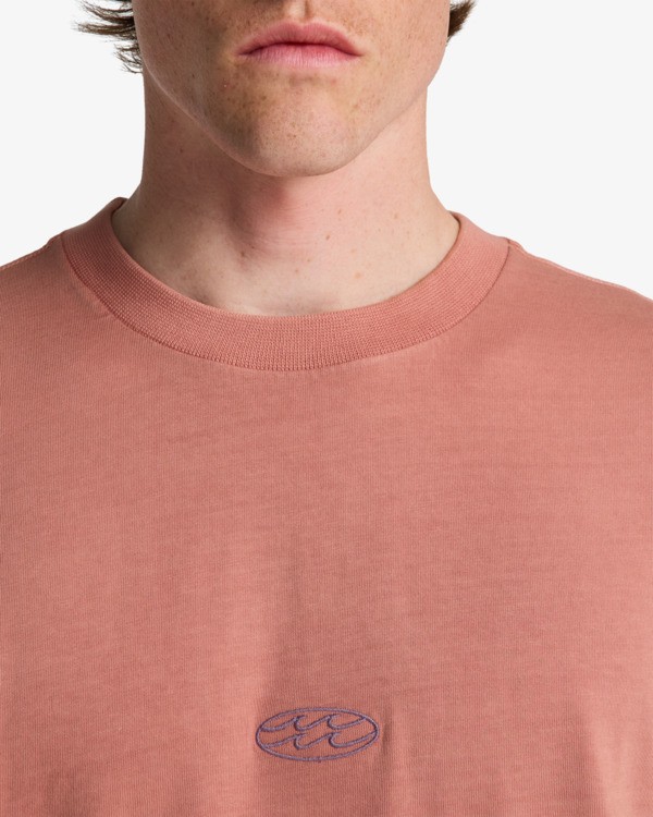 4 Og Wave Wave Washed - T-shirt de manga curta para homem Pink EBYKT00113 Billabong