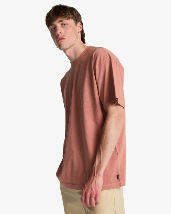 1 Og Wave Wave Washed - T-shirt de manga curta para homem Pink EBYKT00113 Billabong