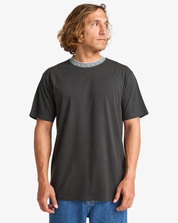 0 Tribal Wave Washed - Short Sleeve T-Shirt for Men Black EBYKT00114 Billabong