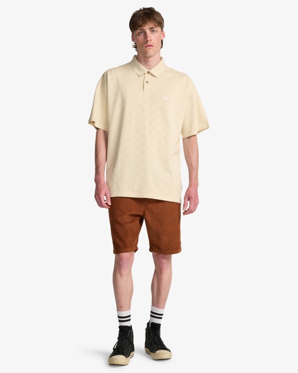 1 Quest - Short Sleeve Polo Shirt for Men Beige EBYKT00118 Billabong