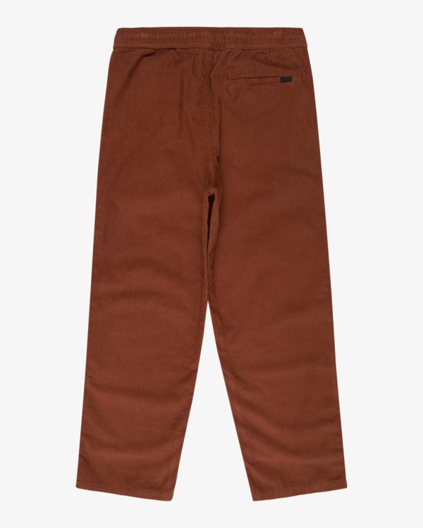 4 Larry Cord - Relaxed Fit Cordhose mit elastischem Bund f&uuml;r M&auml;nner Braun EBYNP00111 Billabong