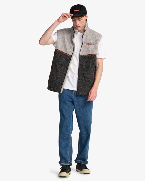 1 Tombstone - Polar con media cremallera para hombre Negro EBYPF03002 Billabong