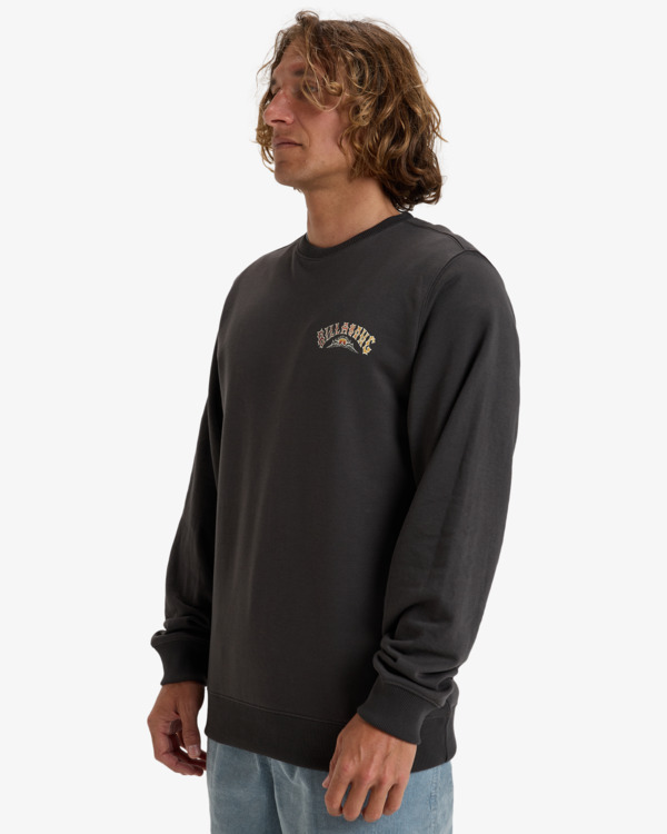 3 Foundation Cr - Pullover Sweatshirt for Men Black EBYSF00162 Billabong