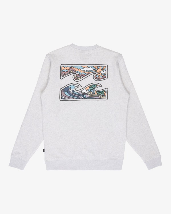 1 Foundation Cr - Sweatshirt for Men Grey EBYSF00170 Billabong