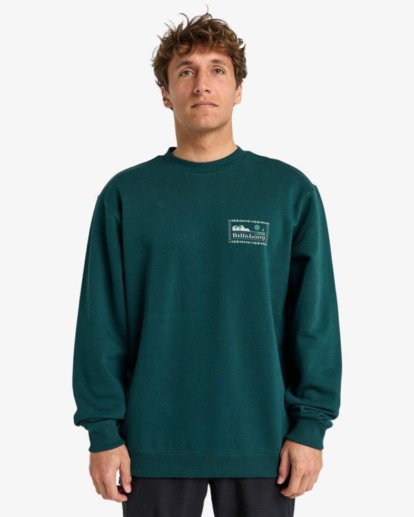 0 Compass Cr - Felpa da Uomo Green EBYSF00172 Billabong