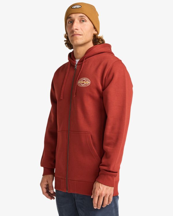 3 Foundation - Sudadera con capucha para hombre Rojo EBYSF00177 Billabong