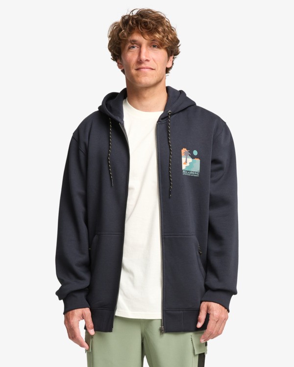 0 Compass - Zip-Hoodie für Männer Schwarz EBYSF00179 Billabong