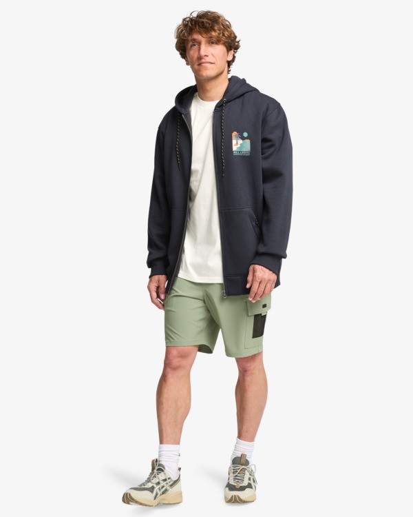 2 Compass - Zip-Hoodie für Männer Schwarz EBYSF00179 Billabong
