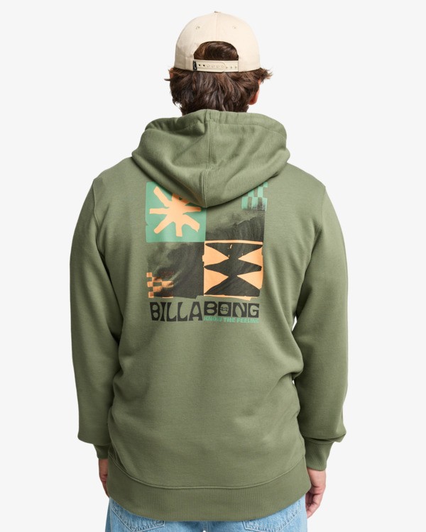 2 Foundation - Sweat &agrave; capuche pour Homme Vert EBYSF00184 Billabong