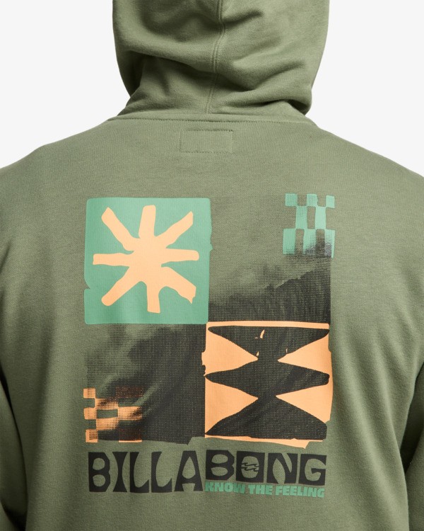 5 Foundation - Sweat &agrave; capuche pour Homme Vert EBYSF00184 Billabong