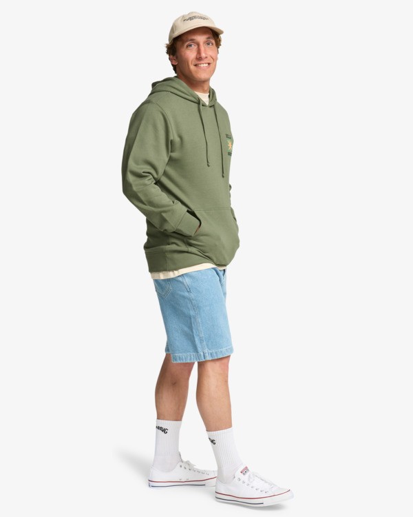 1 Foundation - Sweat &agrave; capuche pour Homme Vert EBYSF00184 Billabong