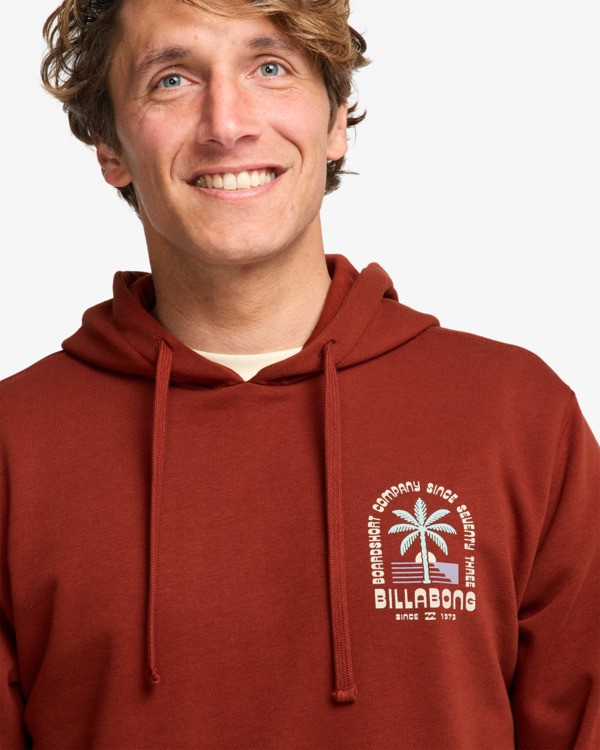 3 Foundation - Sweat &agrave; capuche pour Homme Rouge EBYSF00184 Billabong