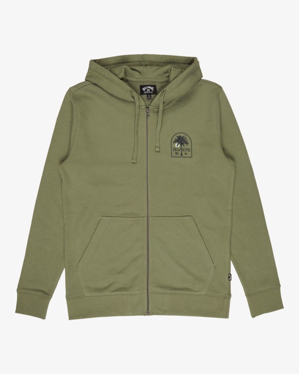 6 Foundation - Hoodie met Rits voor Heren Green EBYSF00185 Billabong