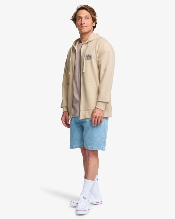 1 Foundation - Hoodie met Rits voor Heren Beige EBYSF00185 Billabong