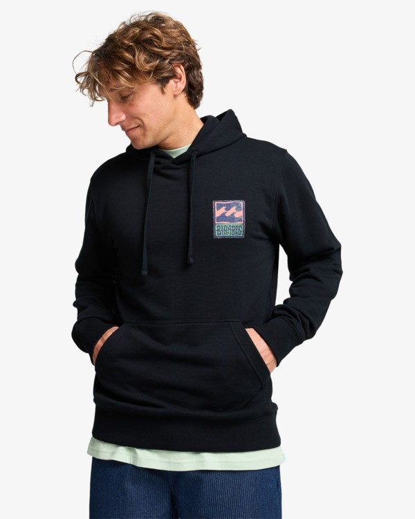 0 Stamp - Sweat &agrave; capuche pour Homme Noir EBYSF00186 Billabong